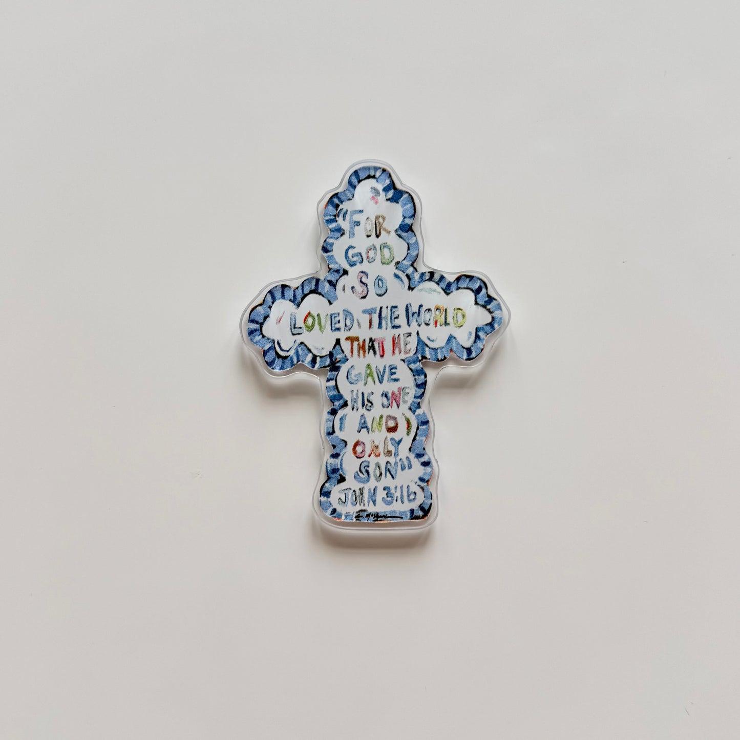 "Faithful Cross" acrylic magnets