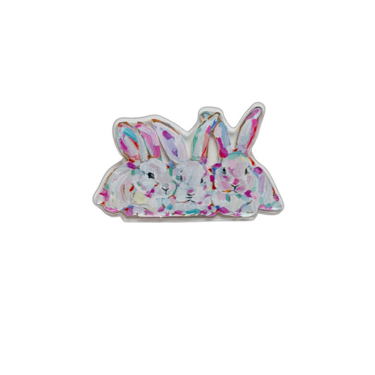 Hip Hap Hop Bunny Acrylic Magnet | Interchangeable Tabletop & Refrigerator Magnet