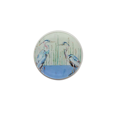 Blue Herons Acrylic Magnet | Interchangeable Tabletop & Refrigerator Magnet