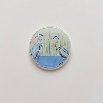 "Blue Herons" acrylic magnet