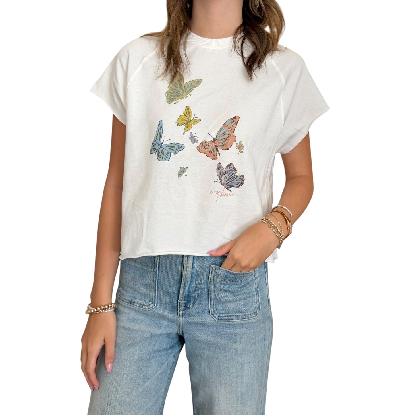 "Butterfly Love" Edgy-Short Sleeve Shirt