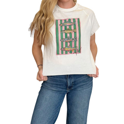 "Reel Cute" Trout Fish Edgy-Short Sleeve Shirt