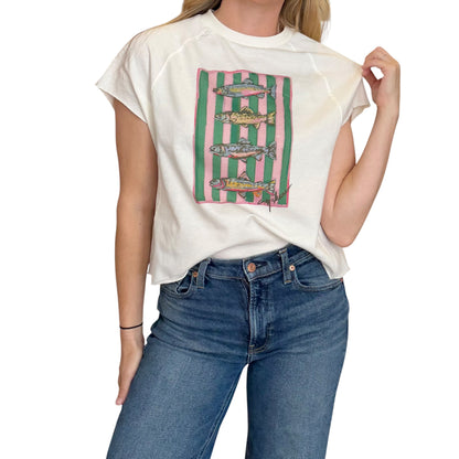 "Reel Cute" Trout Fish Edgy-Short Sleeve Shirt