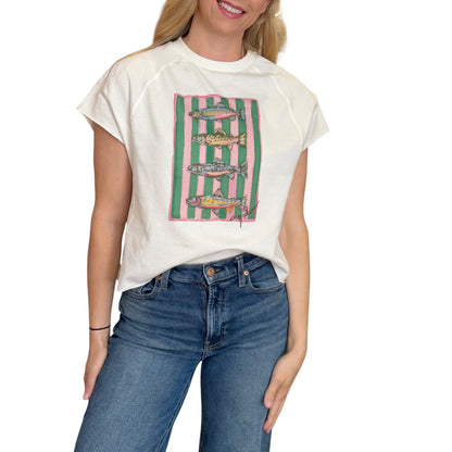 "Reel Cute" Trout Fish Edgy-Short Sleeve Shirt