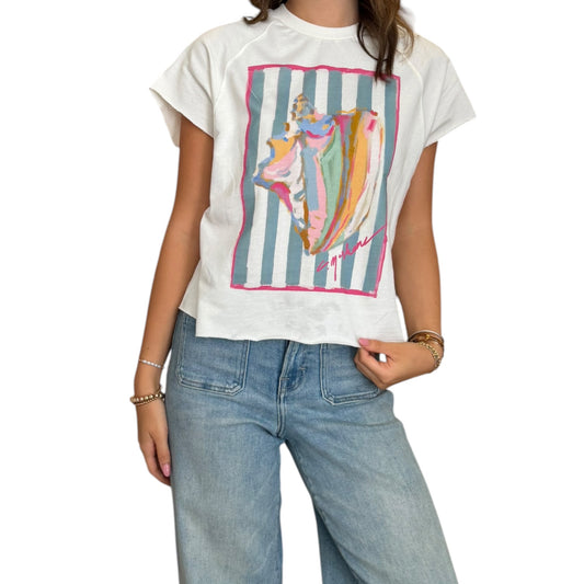 "Tide & Treasure" Shell Edgy-Short Sleeve Shirt