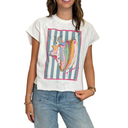 "Tide & Treasure" Shell Edgy-Short Sleeve Shirt