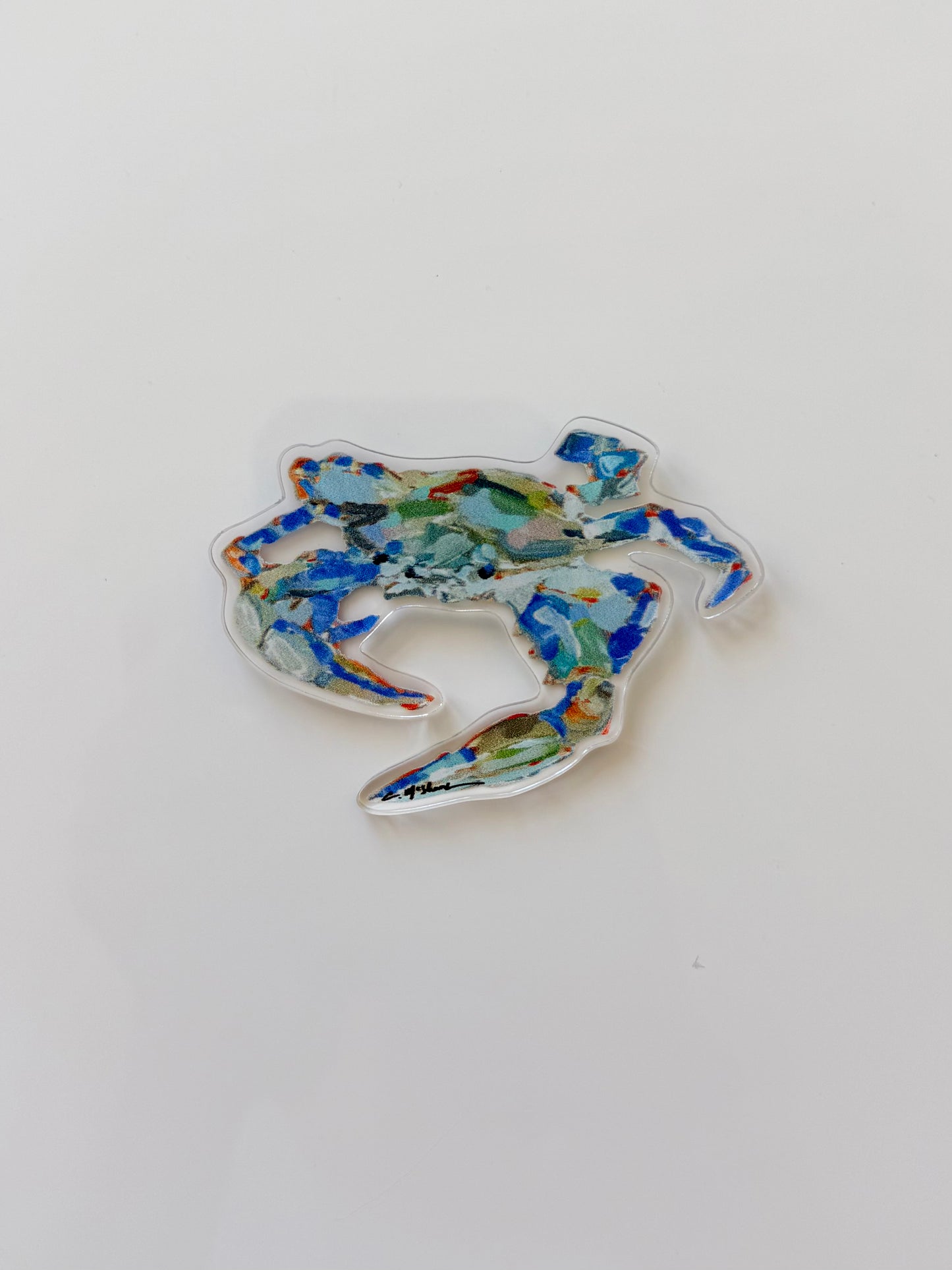 "Blue Crab" acrylic magnet