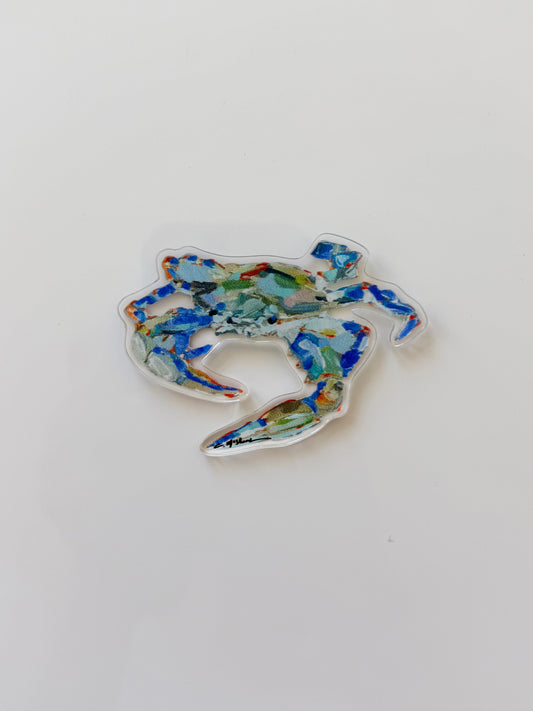 "Blue Crab" acrylic magnet