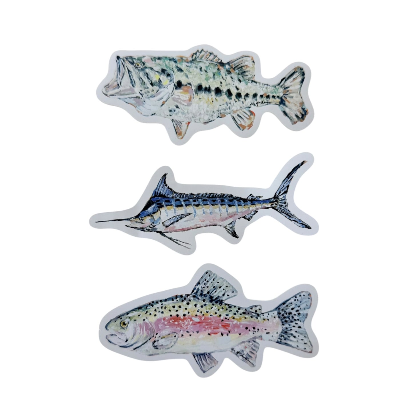 "Fishing" stickers