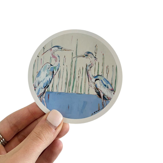 "Blue Herons" sticker