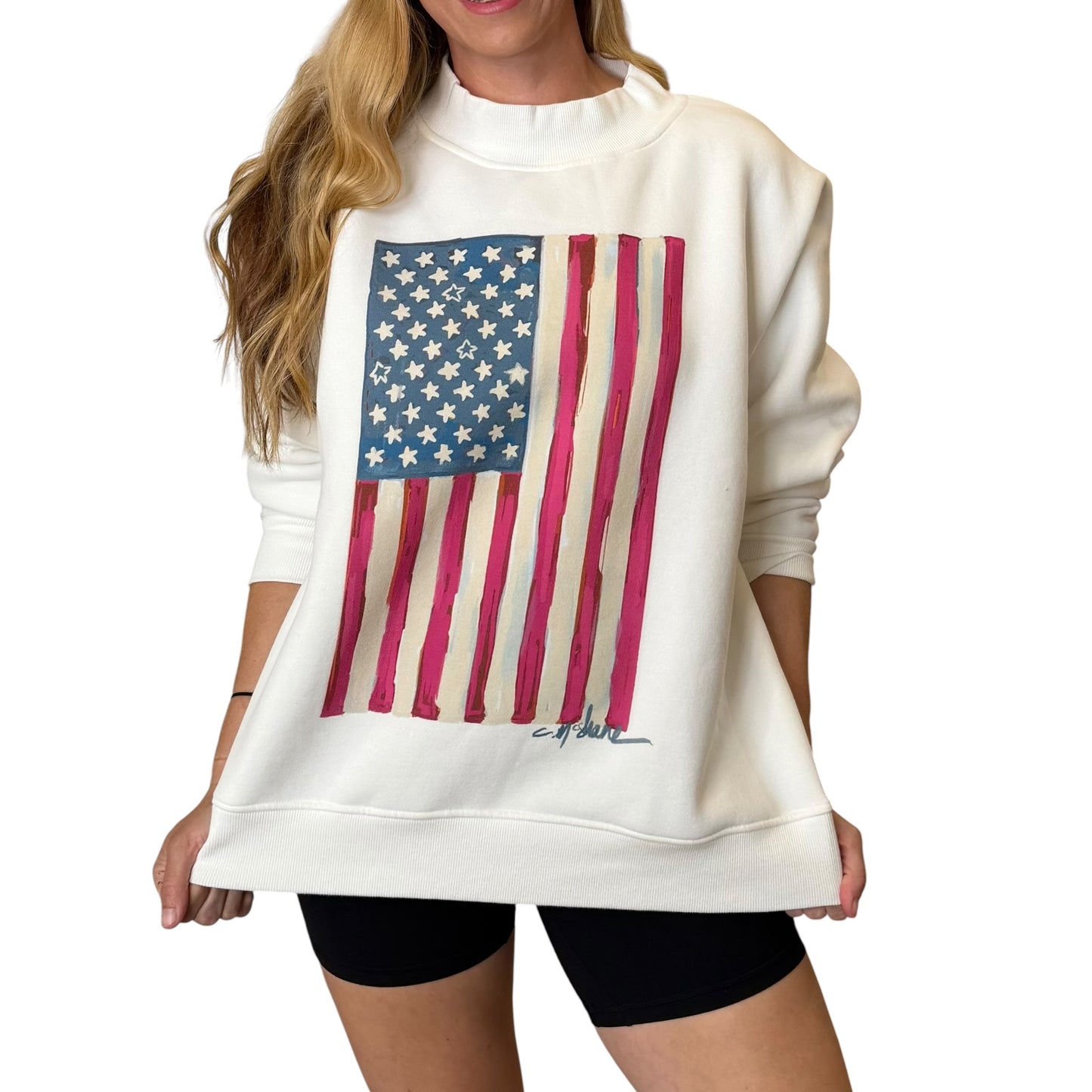 "Stars & Stripes" Mock Neck (One Size)