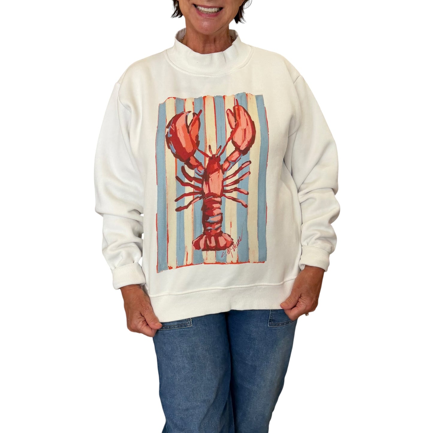 "Lobster Rollin" Mock Neck (One Size)