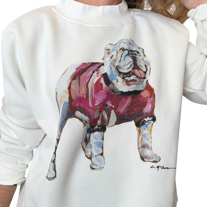 "Bulldog Red" Mock Neck (One Size)