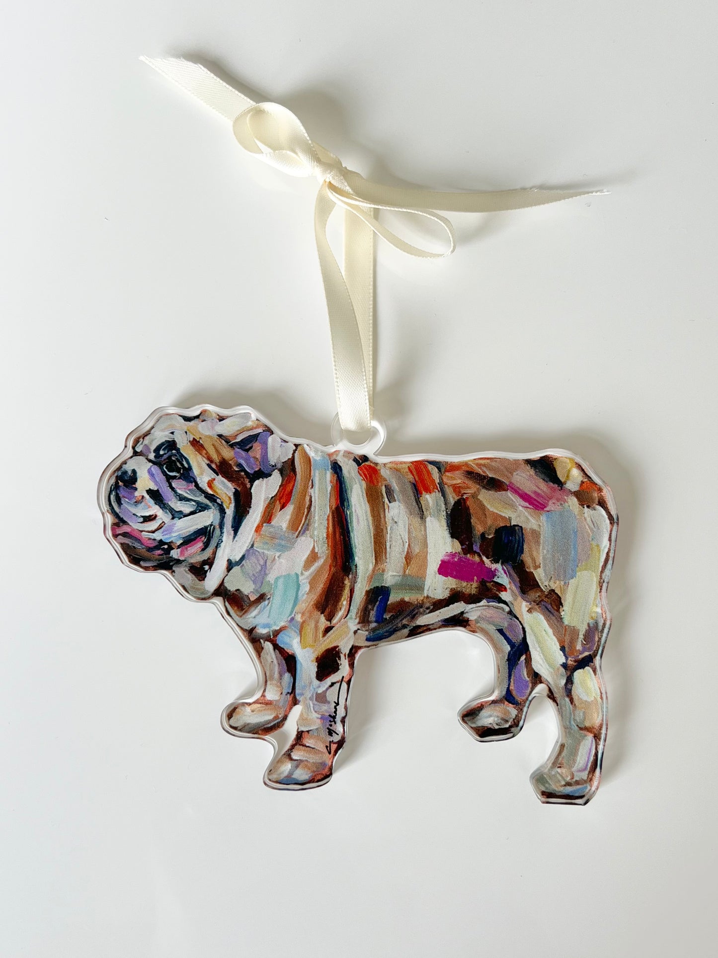 English Bulldog Abstract (Ornament)