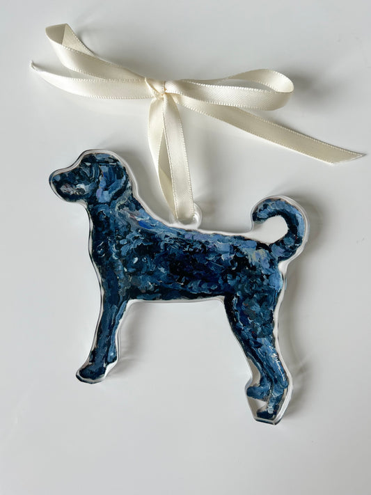 Black Labradoodle (Ornament)