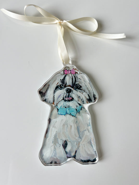 Shih Tzu with bows (Ornament)