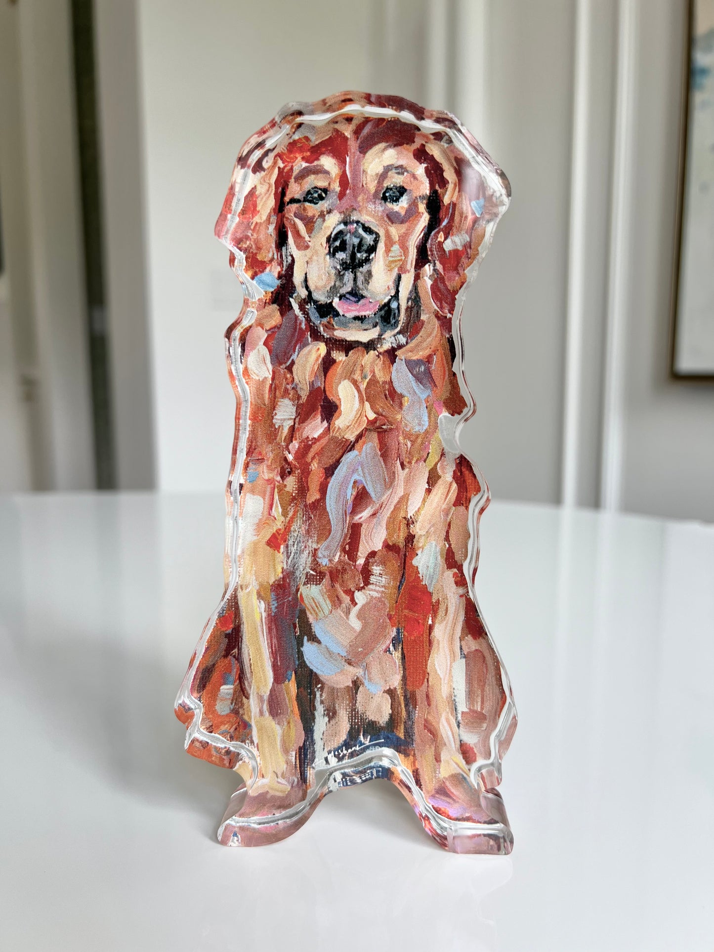 "Golden Retriever Red sitting" acrylic