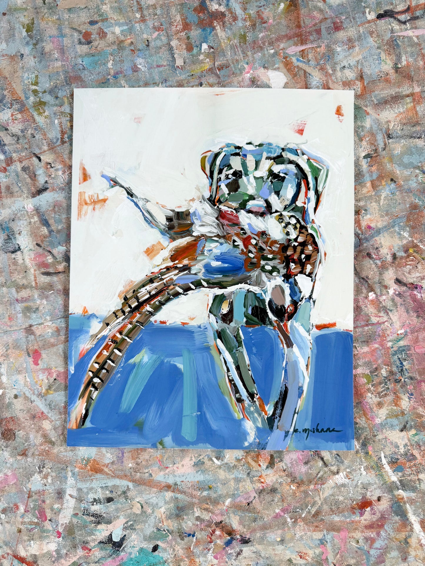 "Birddog" hand signed paper print