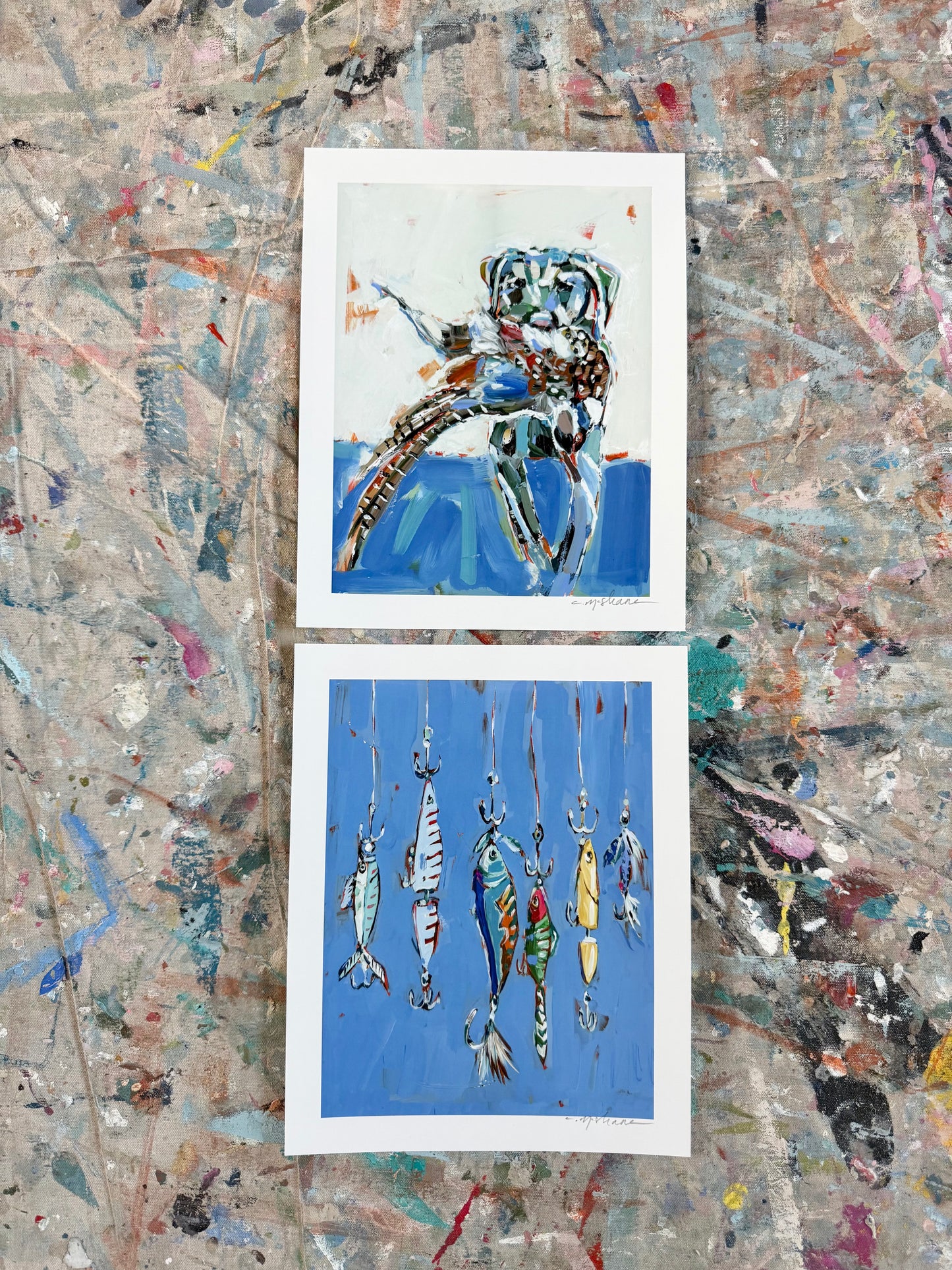 "Birddog & lures" 8X10s hand signed paper prints (set of 2)