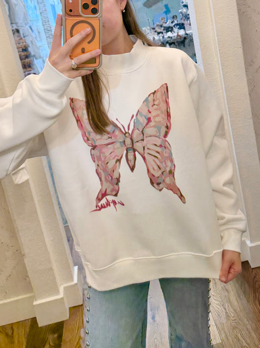 "Butterfly Wishes" Mock Neck (One Size)