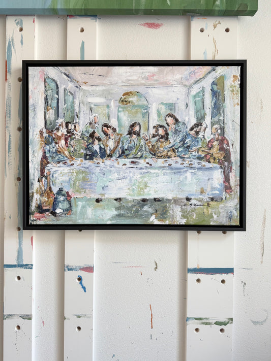 "Legacy Meal I" canvas print with black frame