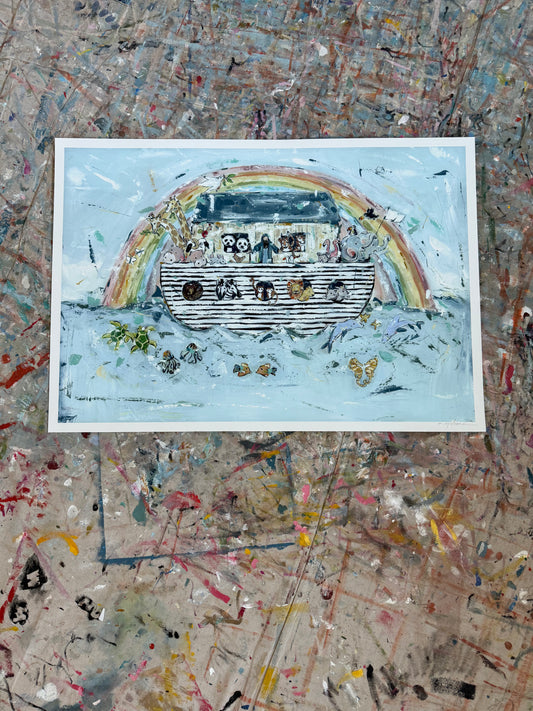 Noah's Ark 33X23 hand signed paper print (single)