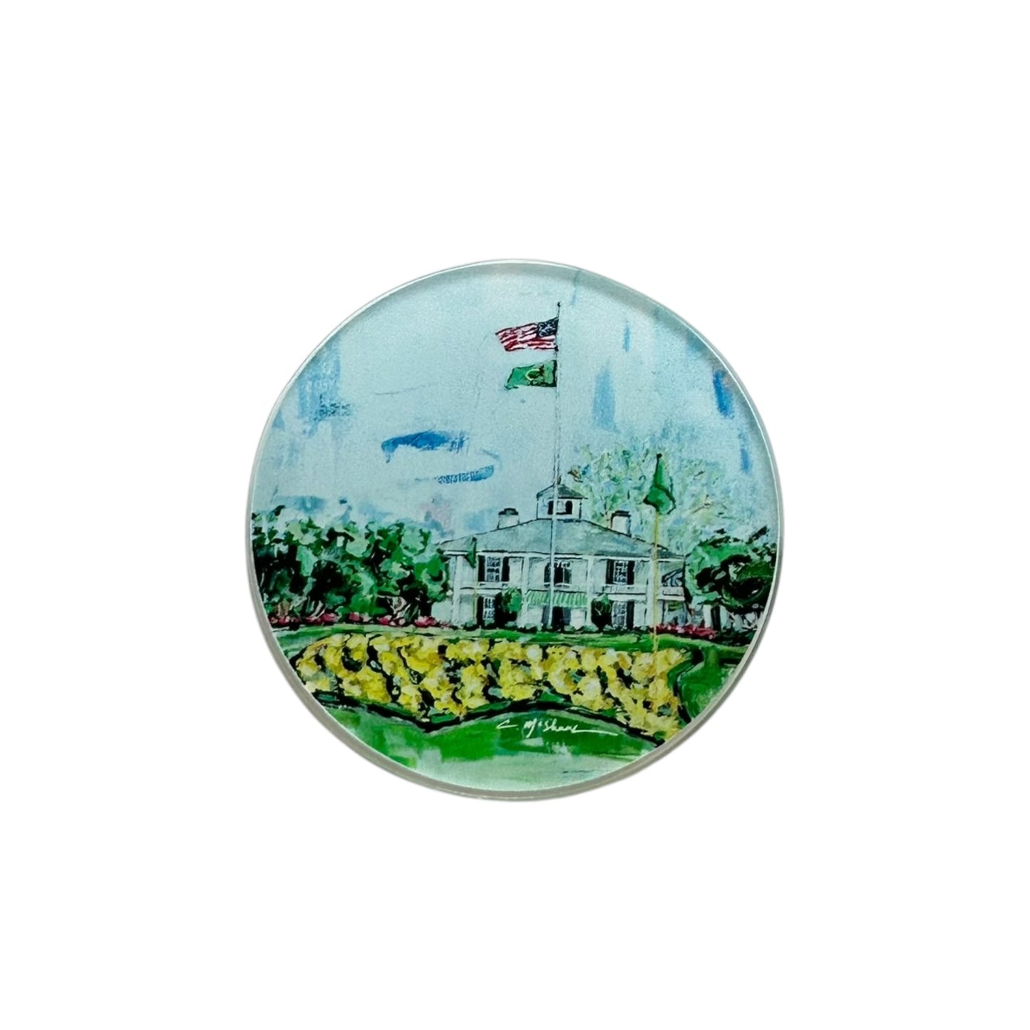 Golfing Acrylic Magnet | Interchangeable Tabletop & Refrigerator Magnet