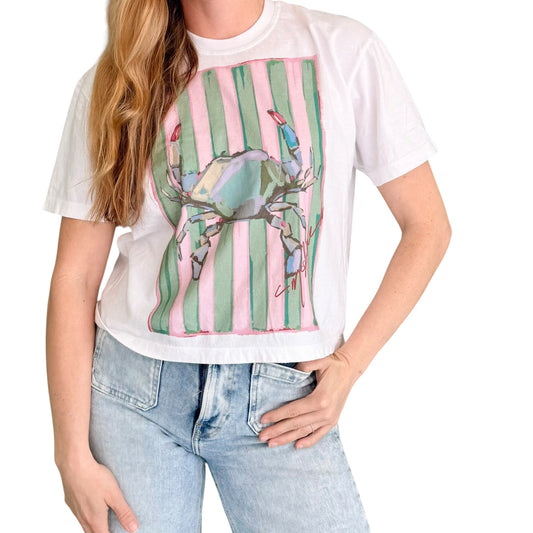 "Happy As a Crab" Comfort Color Art-T-shirt
