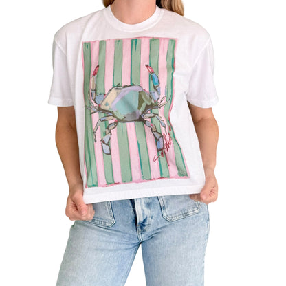 "Happy As a Crab" Comfort Color Art-T-shirt