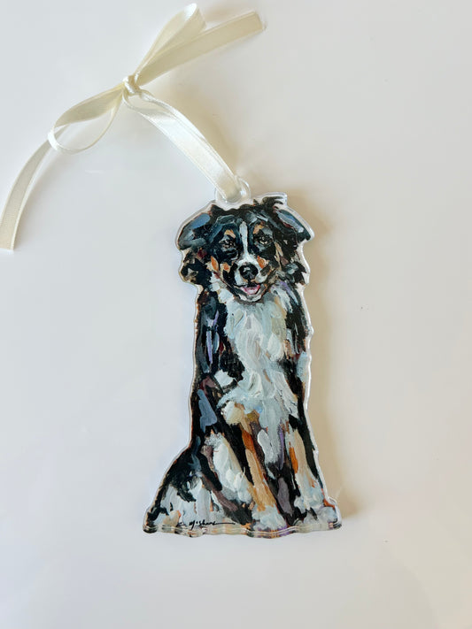 "Australian Shepherd Black Tri" ornament WHOLESALE