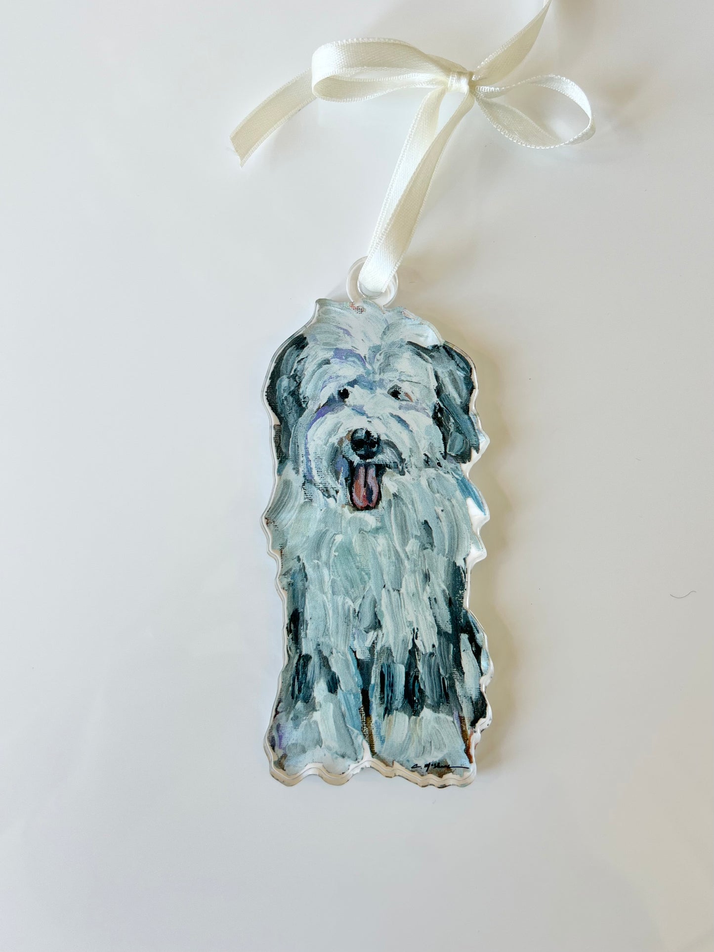 Old English Sheepdog White & Gray (Ornament)