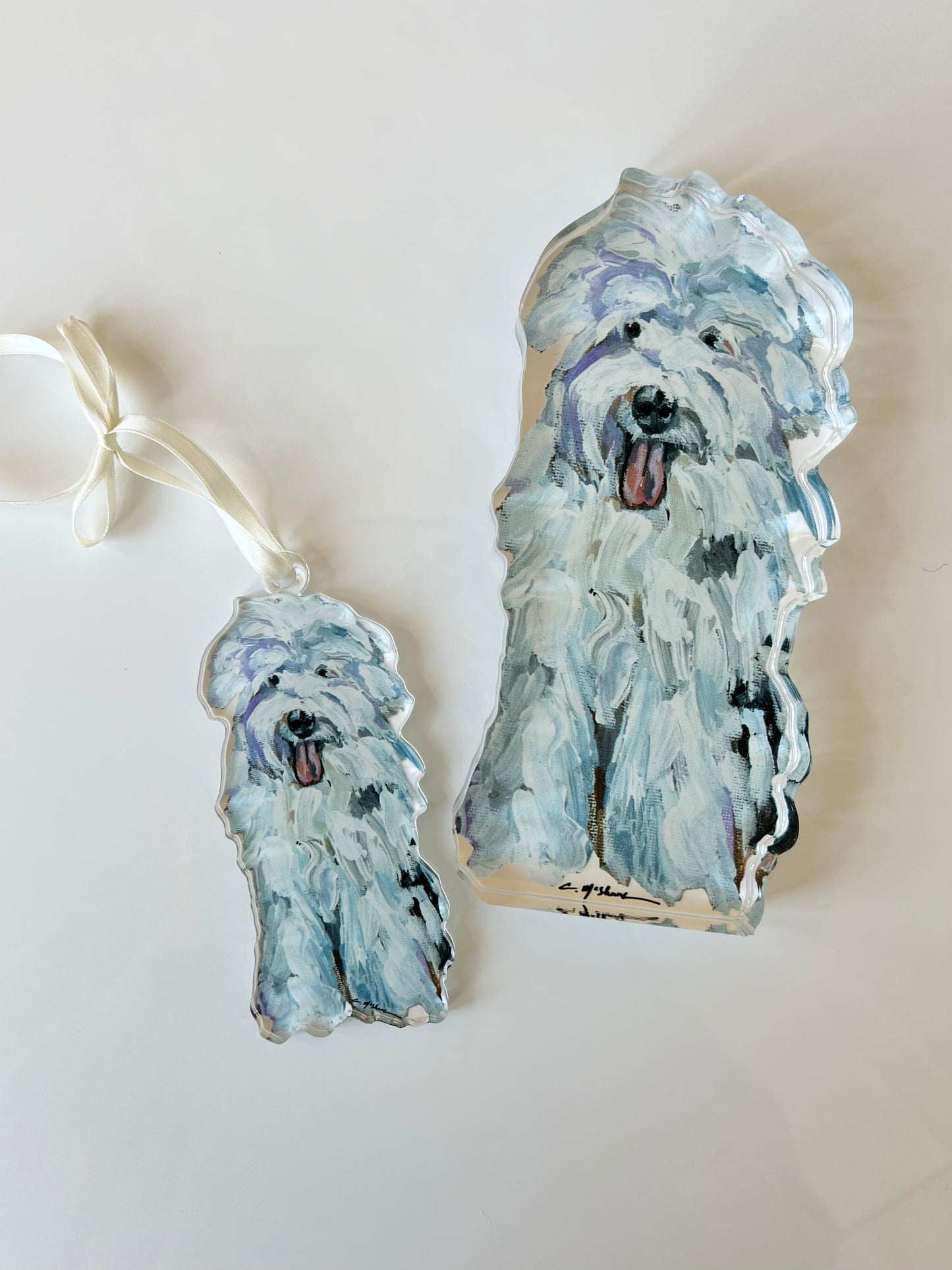 Old English Sheepdog White (Ornament)