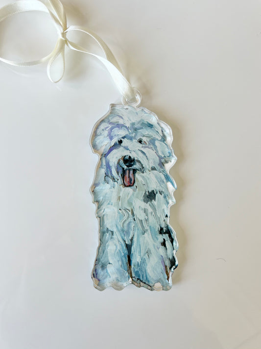 Old English Sheepdog White (Ornament)