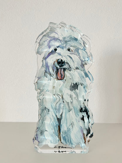 "Old English Sheepdog White" acrylic