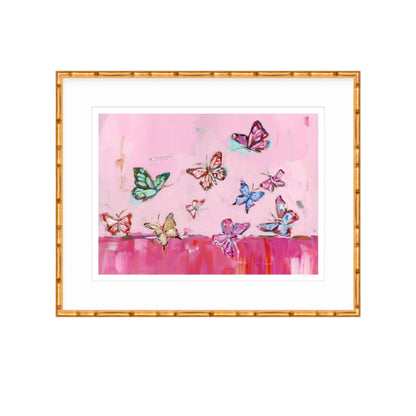 Butterfly Wishes Hot Pink Fine Art Print