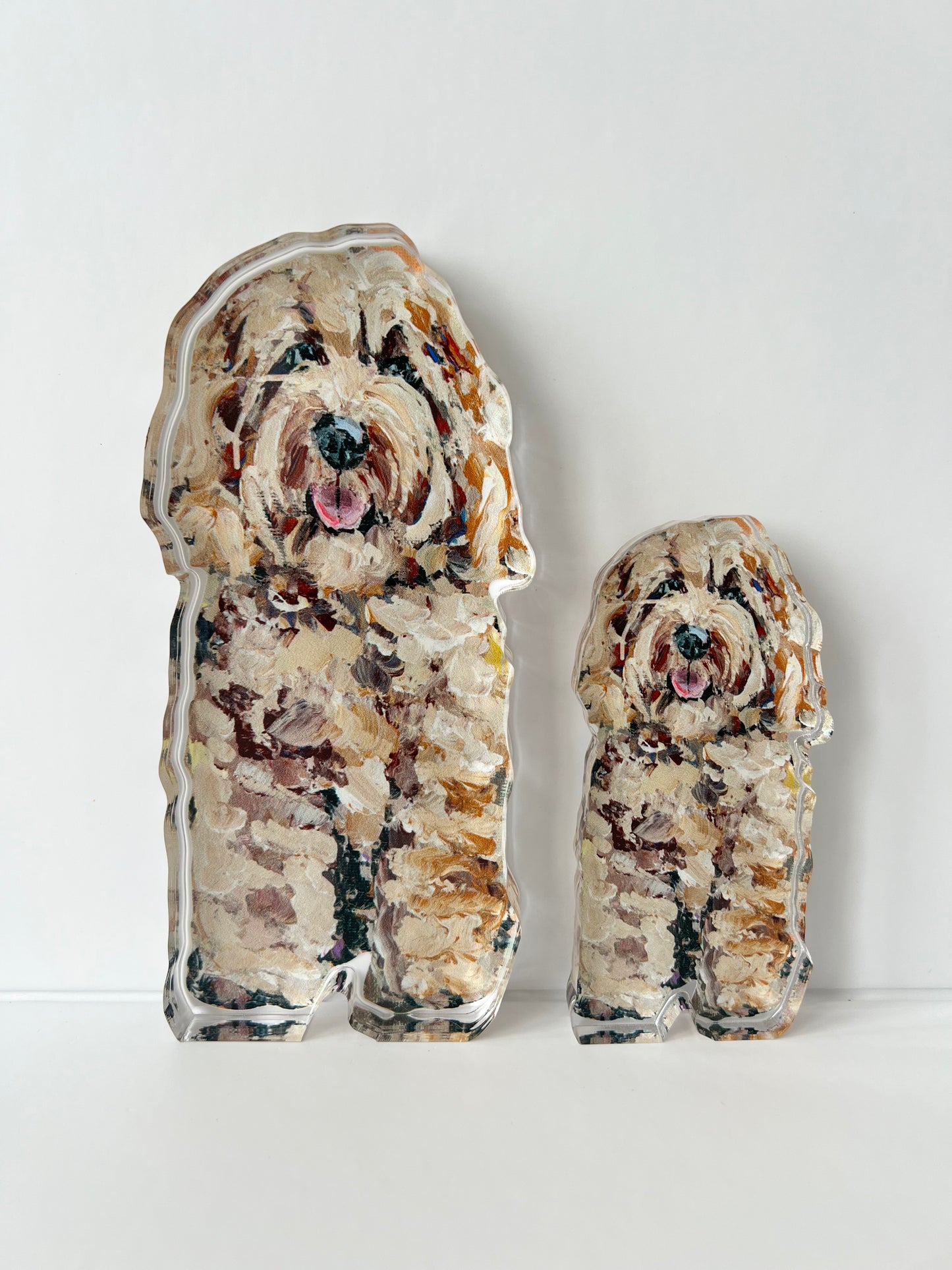 Cockapoo Crystal Arts Blonde Cockapoo Dog Acrylic Tabletop Art – Chelsea McShane Art