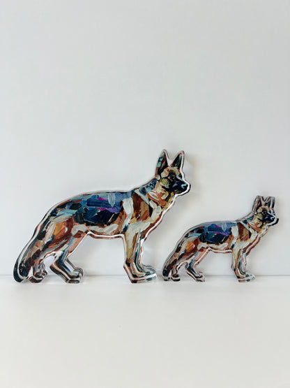 "German Shepherd" acrylic