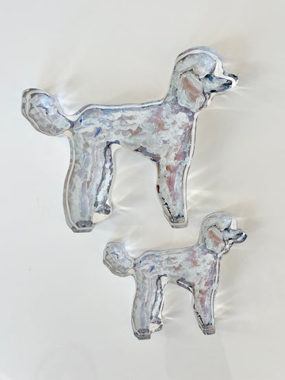 "Poodle White" acrylic WHOLESALE