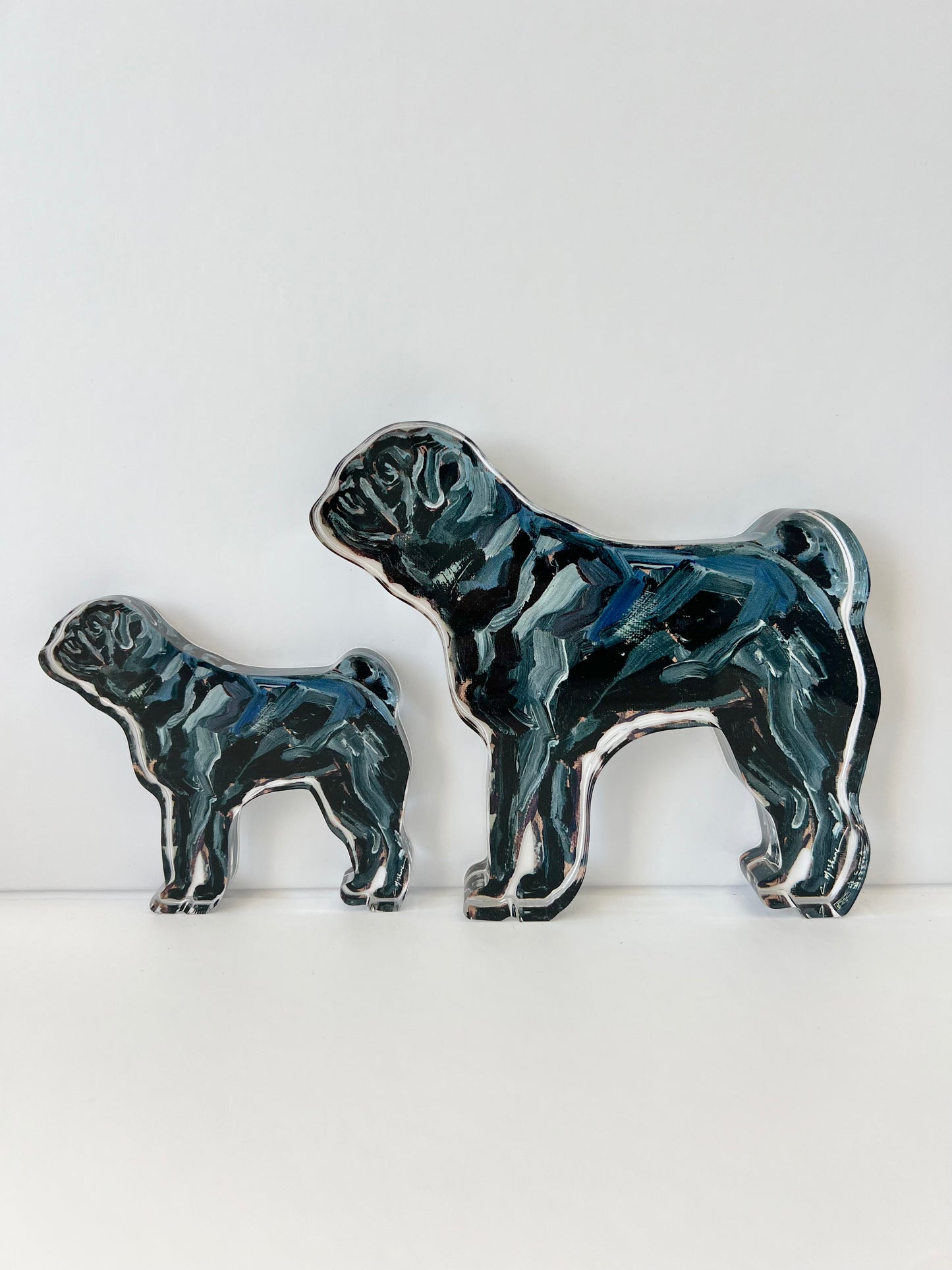 "Pug Black" acrylic WHOLESALE