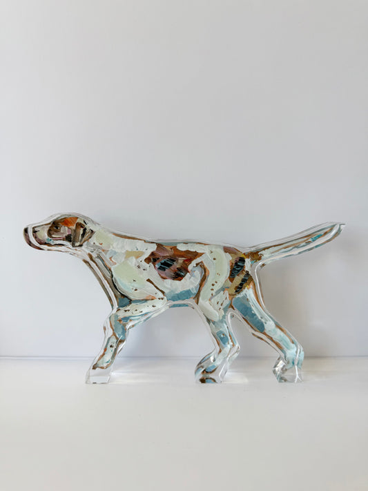 “English Pointer Orange” acrylic shelfie WHOLESALE