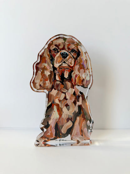 “Cavalier King Charles Ruby” acrylic shelfie WHOLESALE