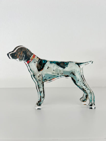 "German Shorthair Pointer Standing" acrylic