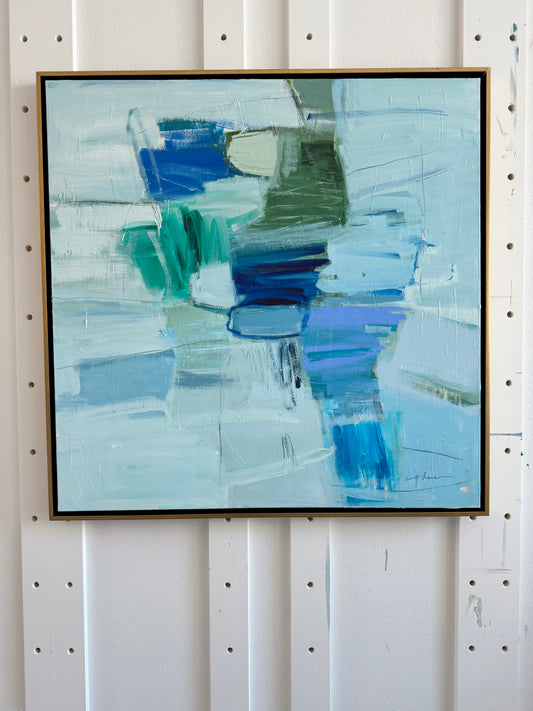 Original Framed Abstract on Canvas