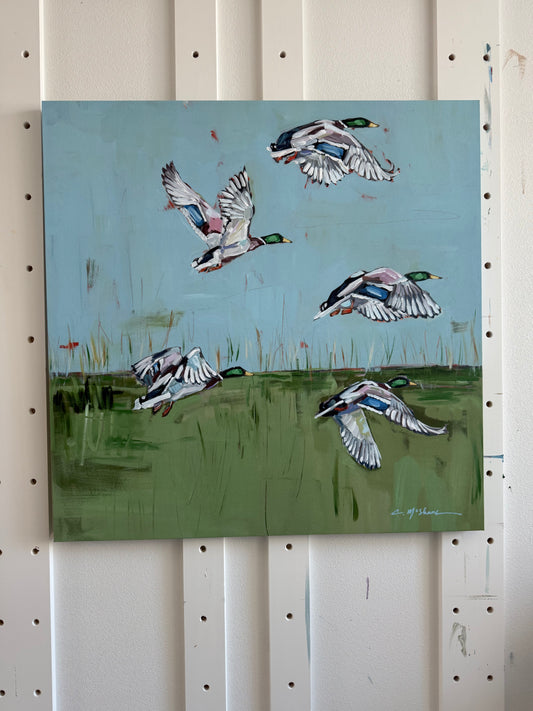 "Marsh Migration" 36X36 canvas print