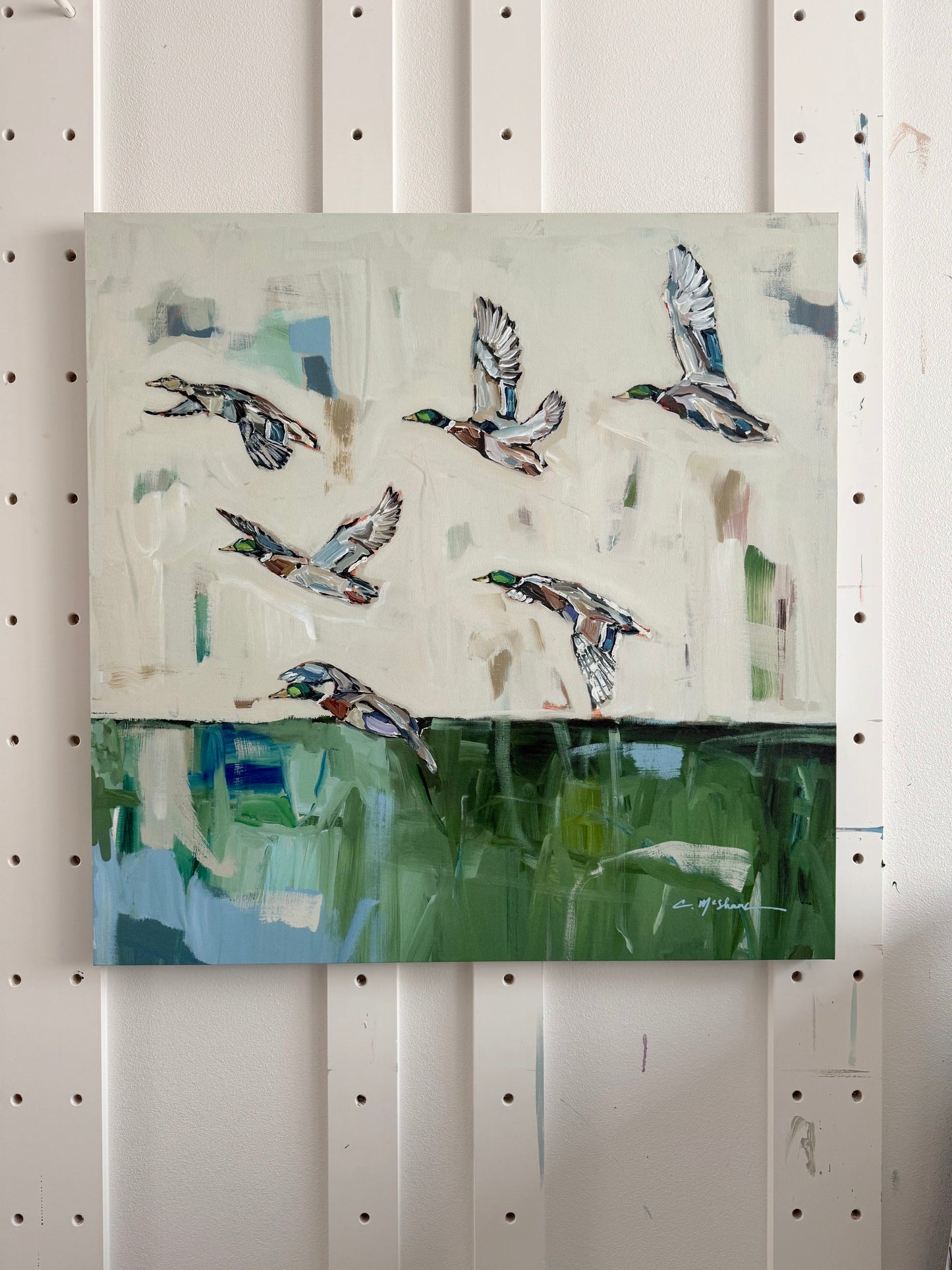 "Mallards Calling" canvas print