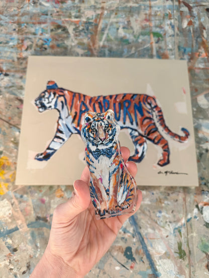 Auburn 14X11 canvas print + Tiger acrylic mini