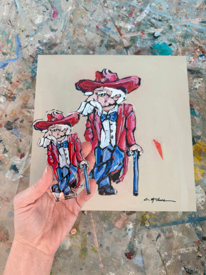 Ole Reb 12X12 canvas print + acrylic mini