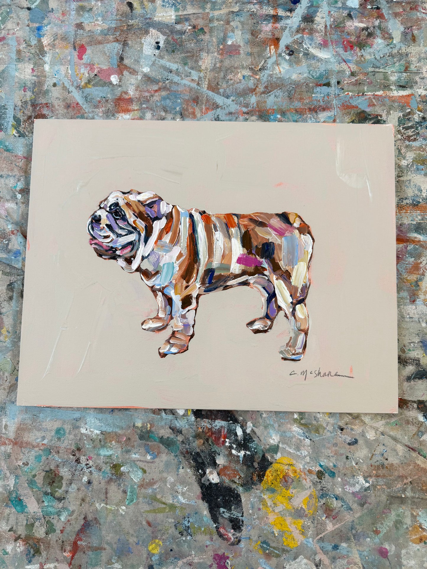 Original English Bulldog Abstract (Never Released)