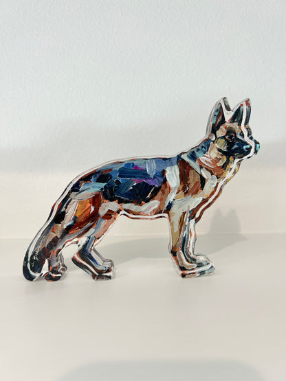 "German Shepherd" acrylic