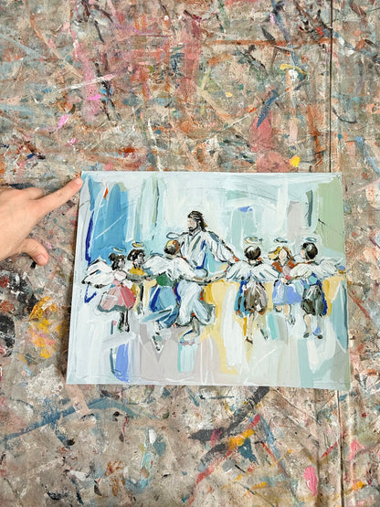 "Dancing With Jesus" 14X11 hand signed paper print